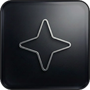 Minimal star-shaped line icon symbolizing design quality and excellence